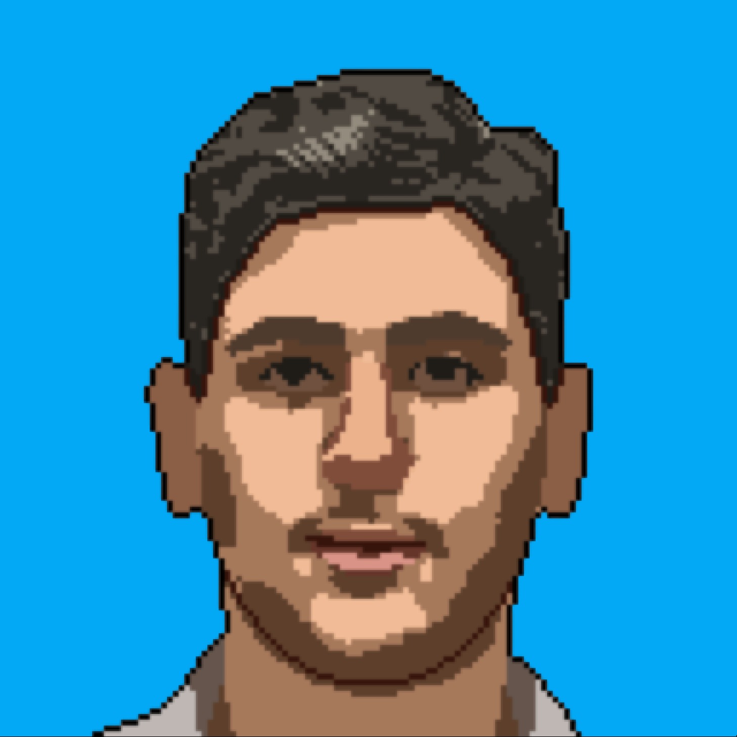 Pixelporträtt av Dylan Zahir