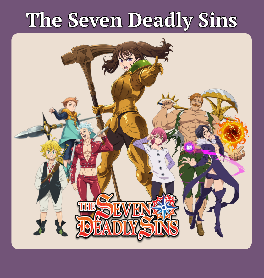 Omslagsbilden till webappen 'The Seven Deadly Sins Wiki'